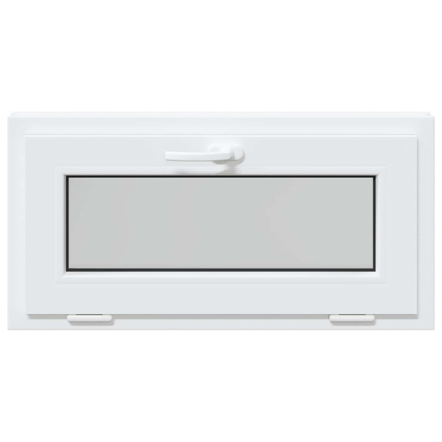 Kelderraam RISOR 80 x 40 cm PVC en glas Wit