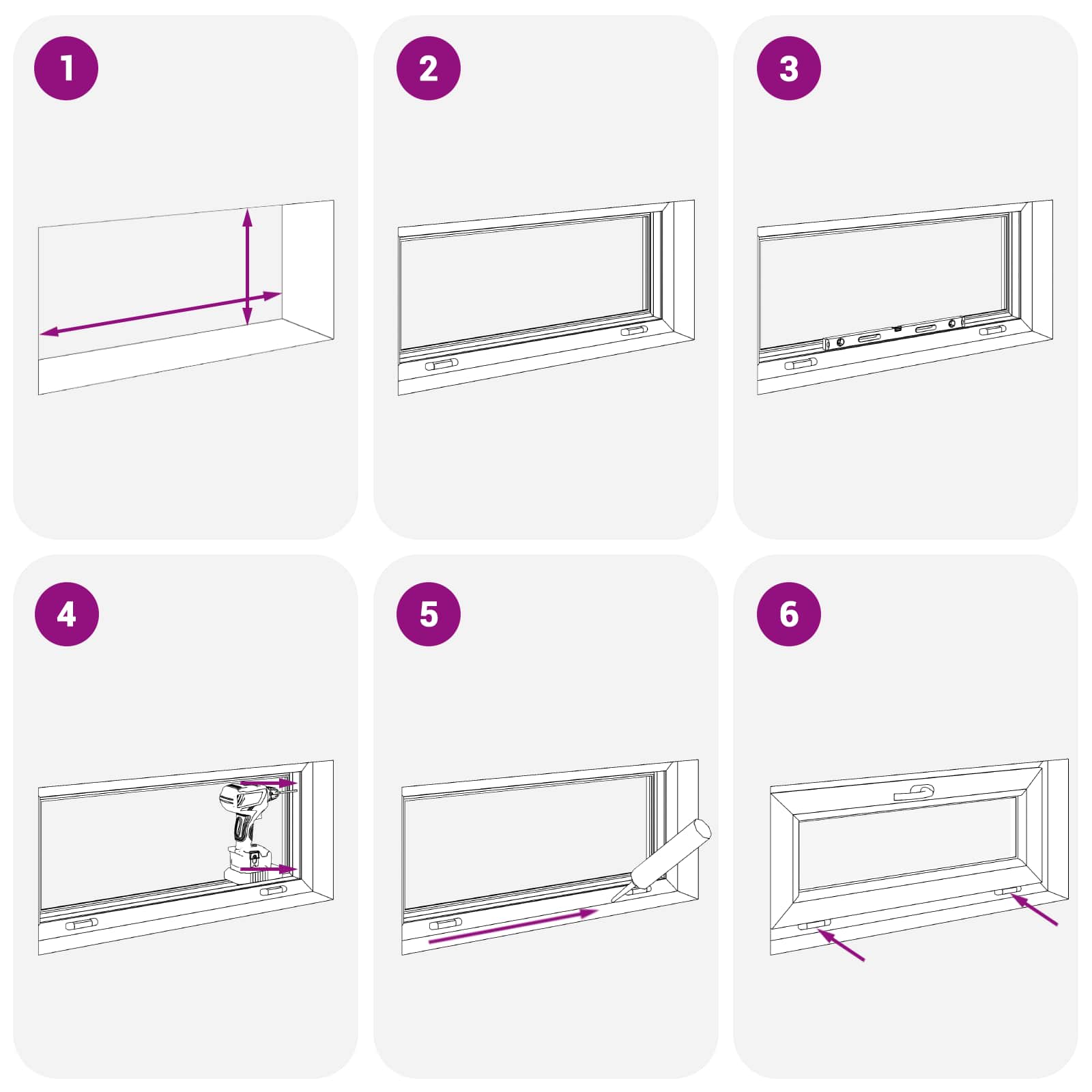 Kelderraam RISOR 80 x 40 cm PVC en glas Wit