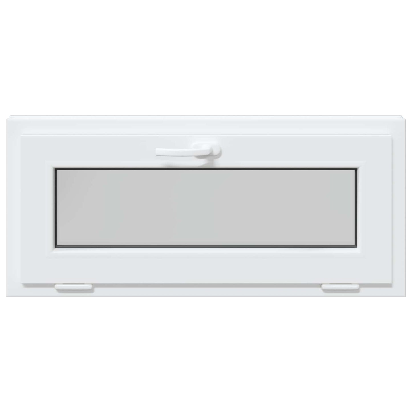 Kelderraam RISOR 90 x 40 cm PVC en glas Wit