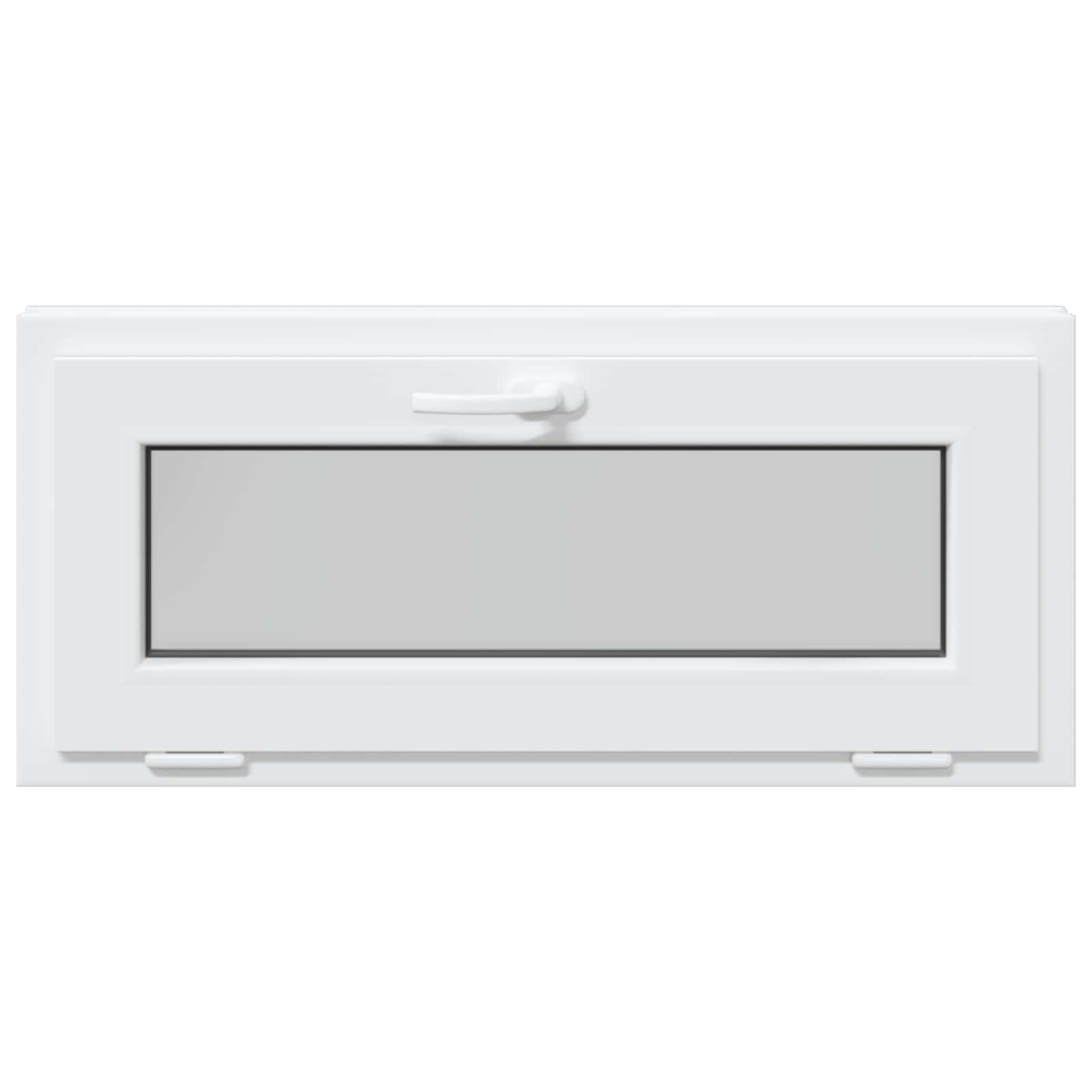 Kelderraam RISOR 90 x 40 cm PVC en glas Wit