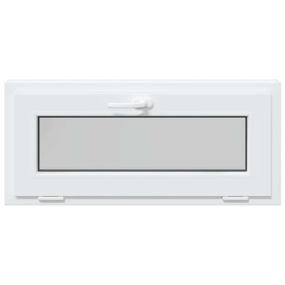 Kelderraam RISOR 90 x 40 cm PVC en glas Wit