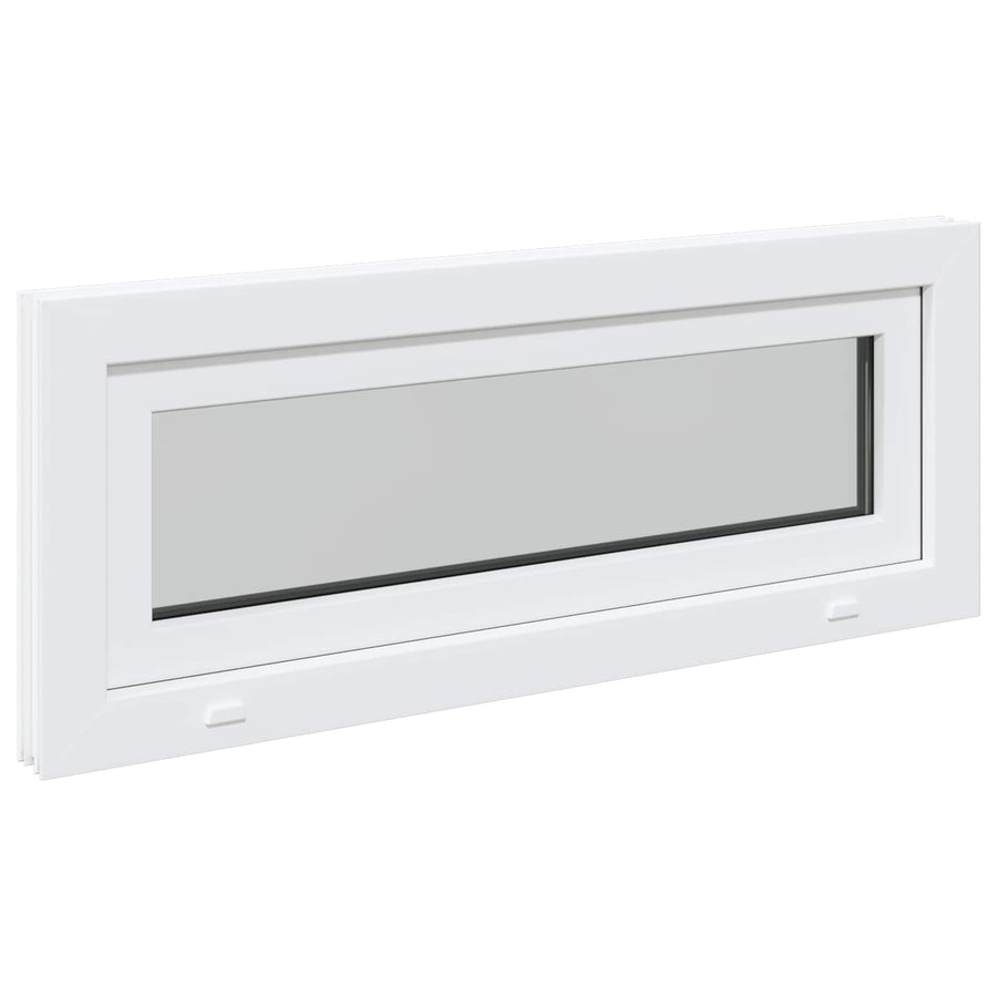 Kelderraam RISOR 110 x 40 cm PVC en glas Wit