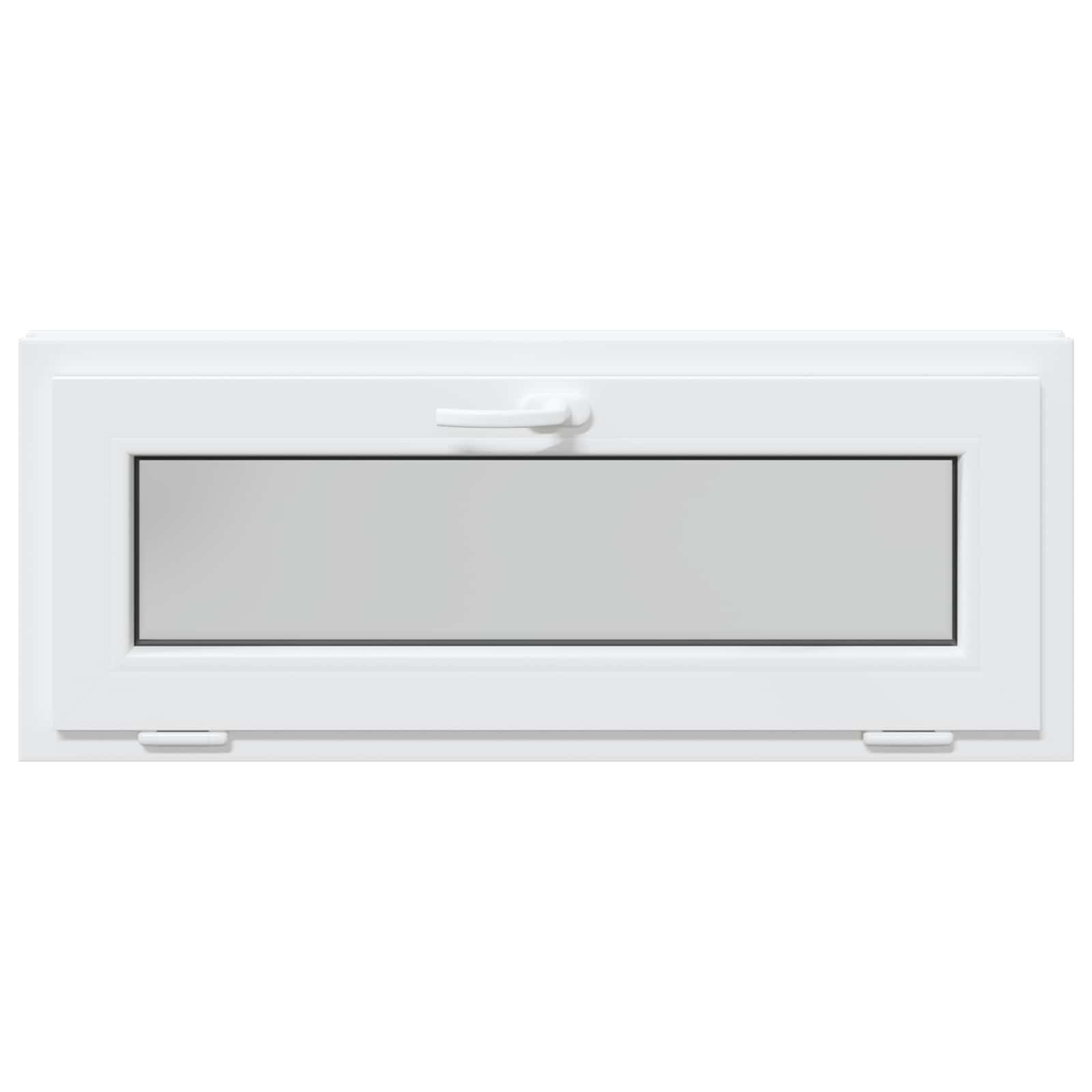 Kelderraam RISOR 110 x 40 cm PVC en glas Wit
