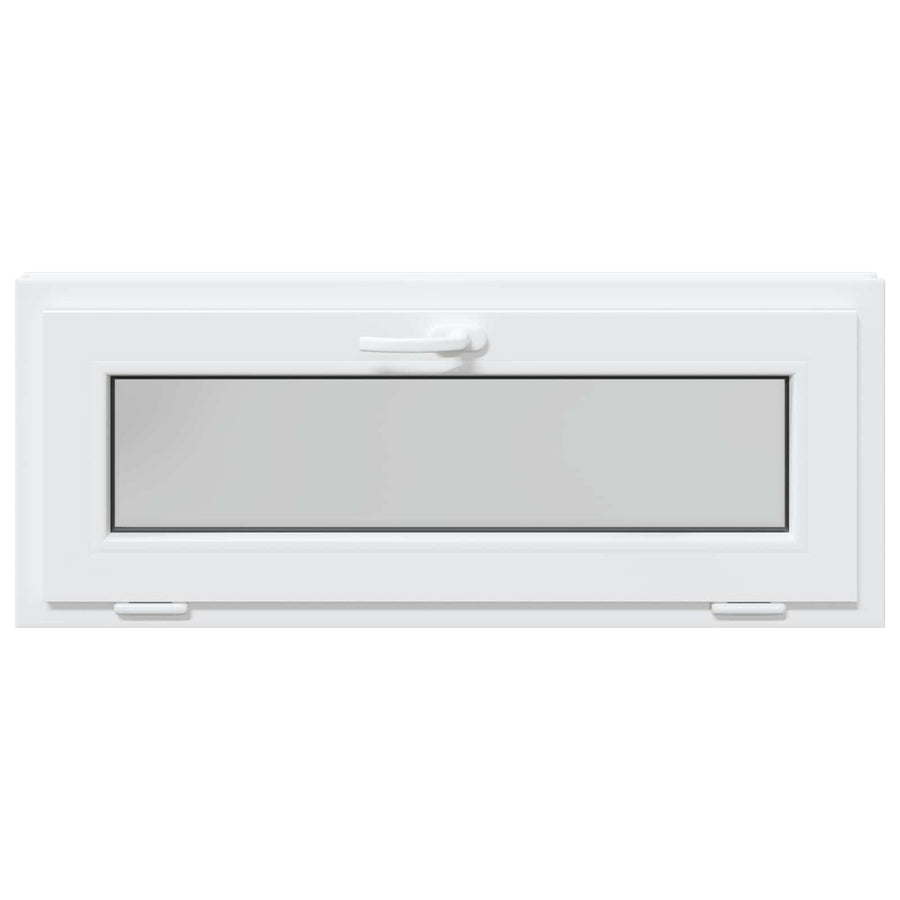 Kelderraam RISOR 110 x 40 cm PVC en glas Wit
