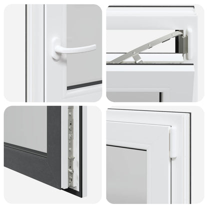 Kelderraam RISOR Antraciet 50 x 50 cm PVC en glas