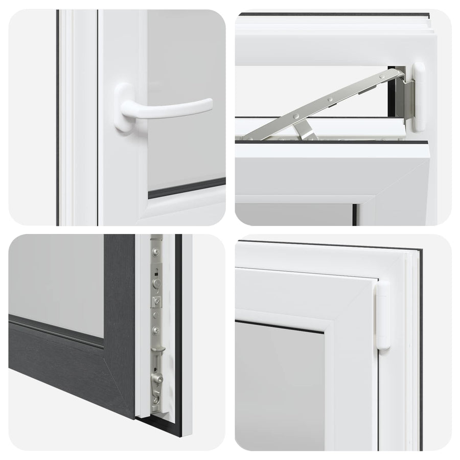 Kelderraam RISOR Antraciet 50 x 50 cm PVC en glas