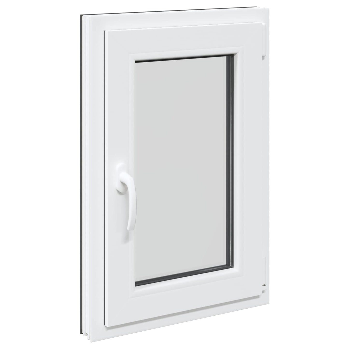 Kelderraam RISOR Antraciet 50 x 75 cm PVC en glas