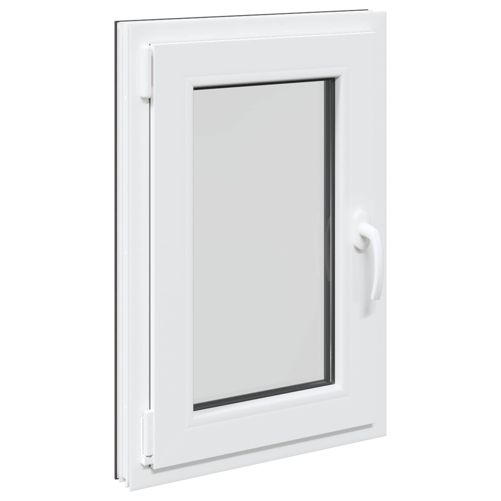 Kelderraam RISOR Antraciet 50 x 75 cm PVC en glas