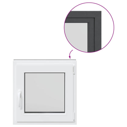 Kelderraam RISOR Antraciet 60 x 60 cm PVC en glas
