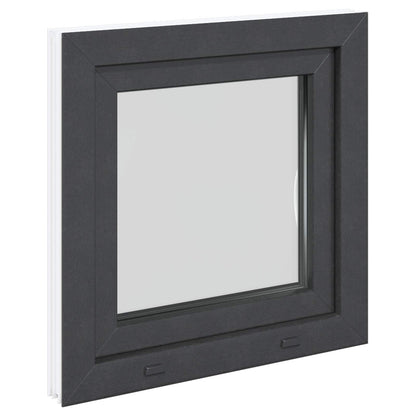 Kelderraam RISOR Antraciet 60 x 60 cm PVC en glas