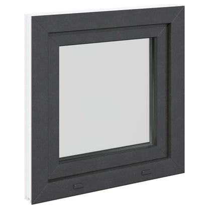 Kelderraam RISOR Antraciet 60 x 60 cm PVC en glas