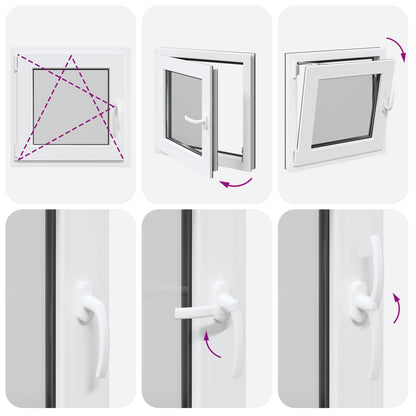 Kelderraam RISOR Antraciet 60 x 60 cm PVC en glas