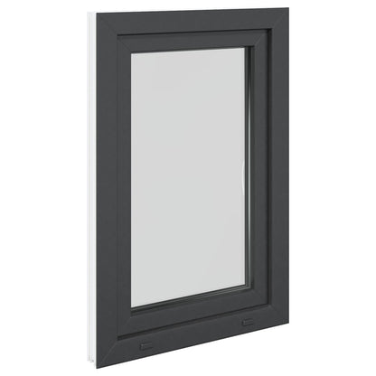 Kelderraam RISOR Antraciet 60 x 80 cm PVC en glas