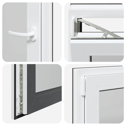 Kelderraam RISOR Antraciet 60 x 90 cm PVC en glas