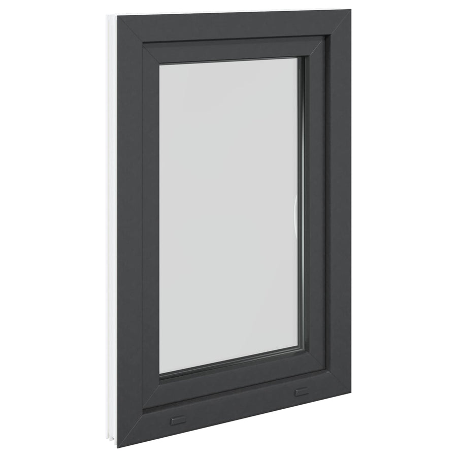 Kelderraam RISOR Antraciet 60 x 90 cm PVC en glas