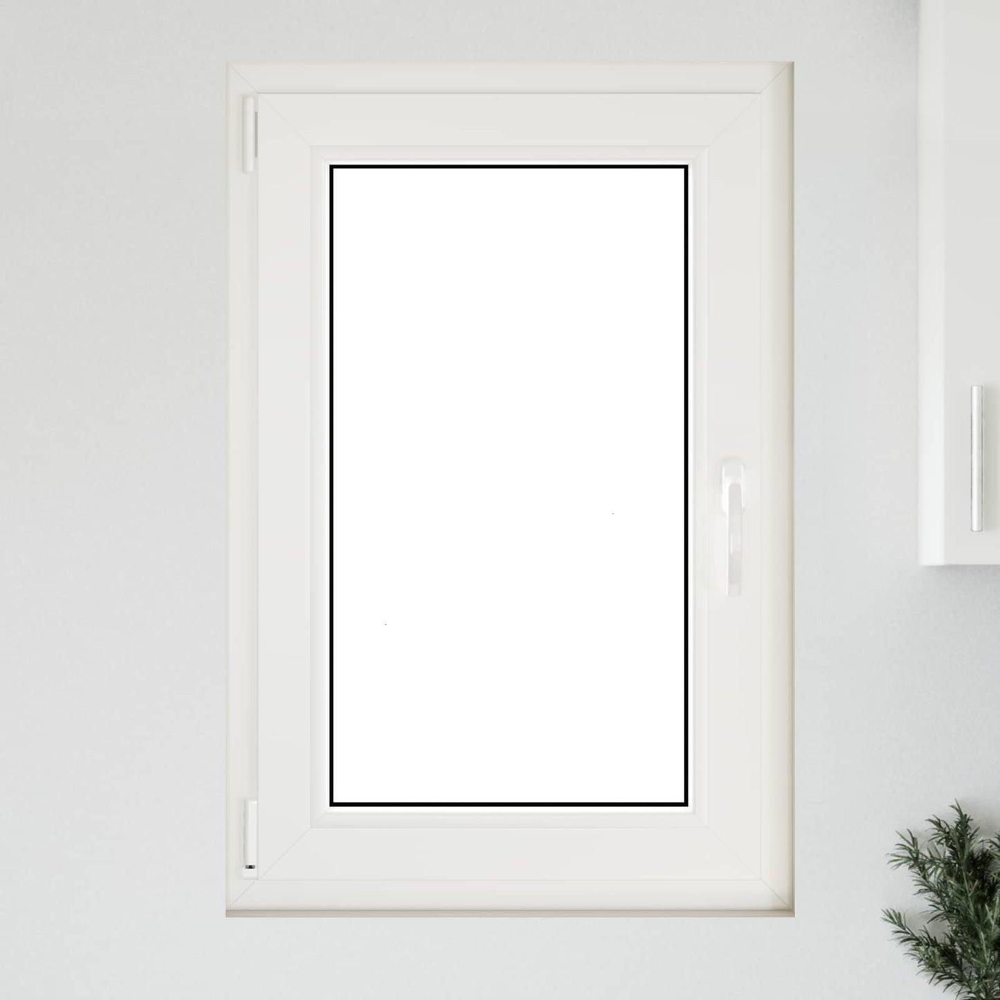 Kelderraam RISOR Antraciet 60 x 100 cm PVC en glas