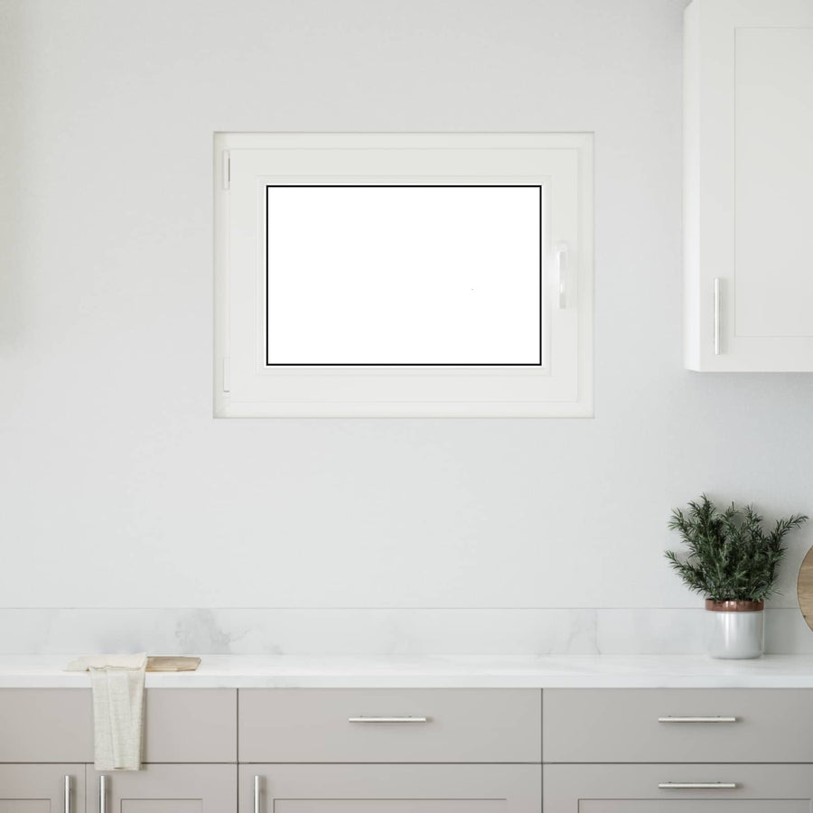 Kelderraam RISOR Antraciet 80 x 50 cm PVC en glas