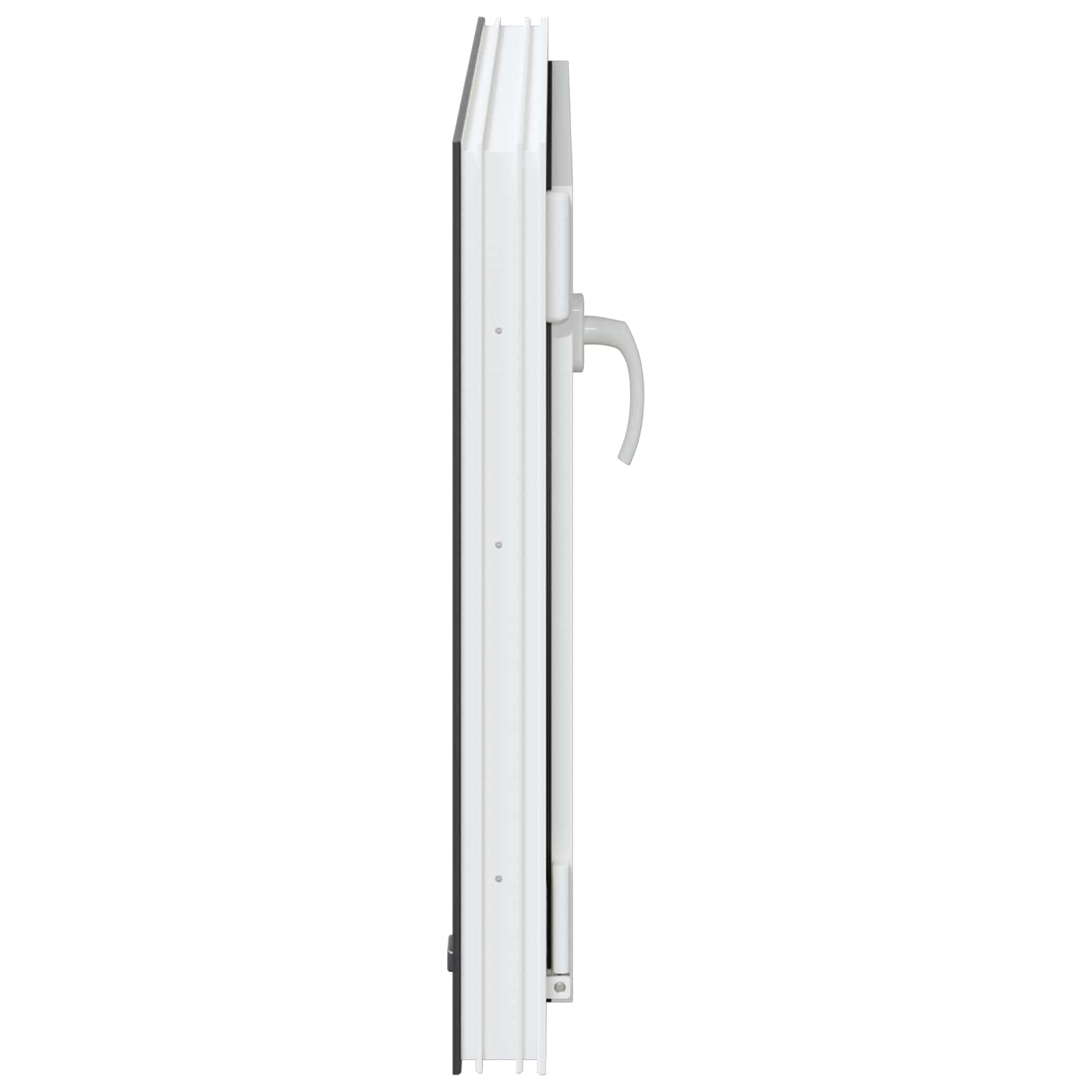 Kelderraam RISOR Antraciet 80 x 50 cm PVC en glas