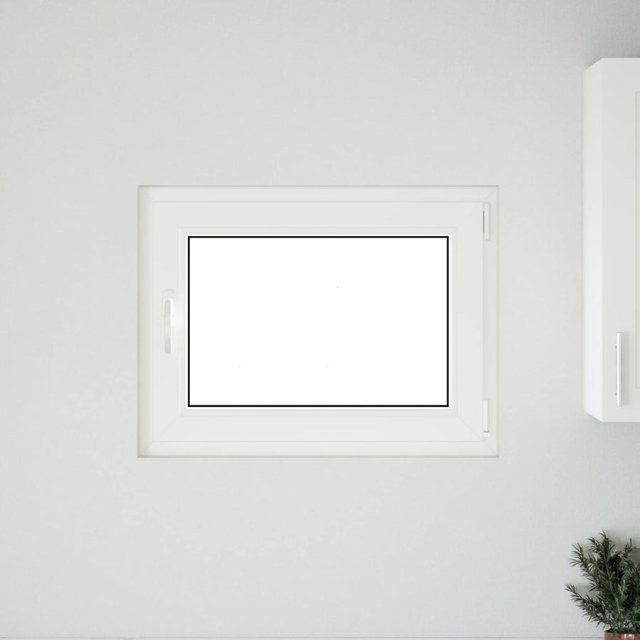 Kelderraam RISOR Antraciet 80 x 50 cm PVC en glas