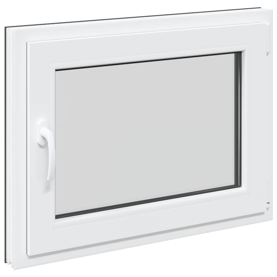 Kelderraam RISOR Antraciet 80 x 50 cm PVC en glas