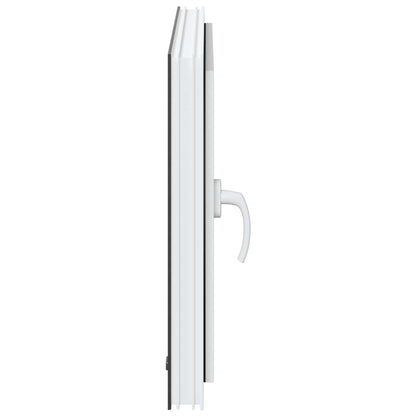 Kelderraam RISOR Antraciet 80 x 50 cm PVC en glas