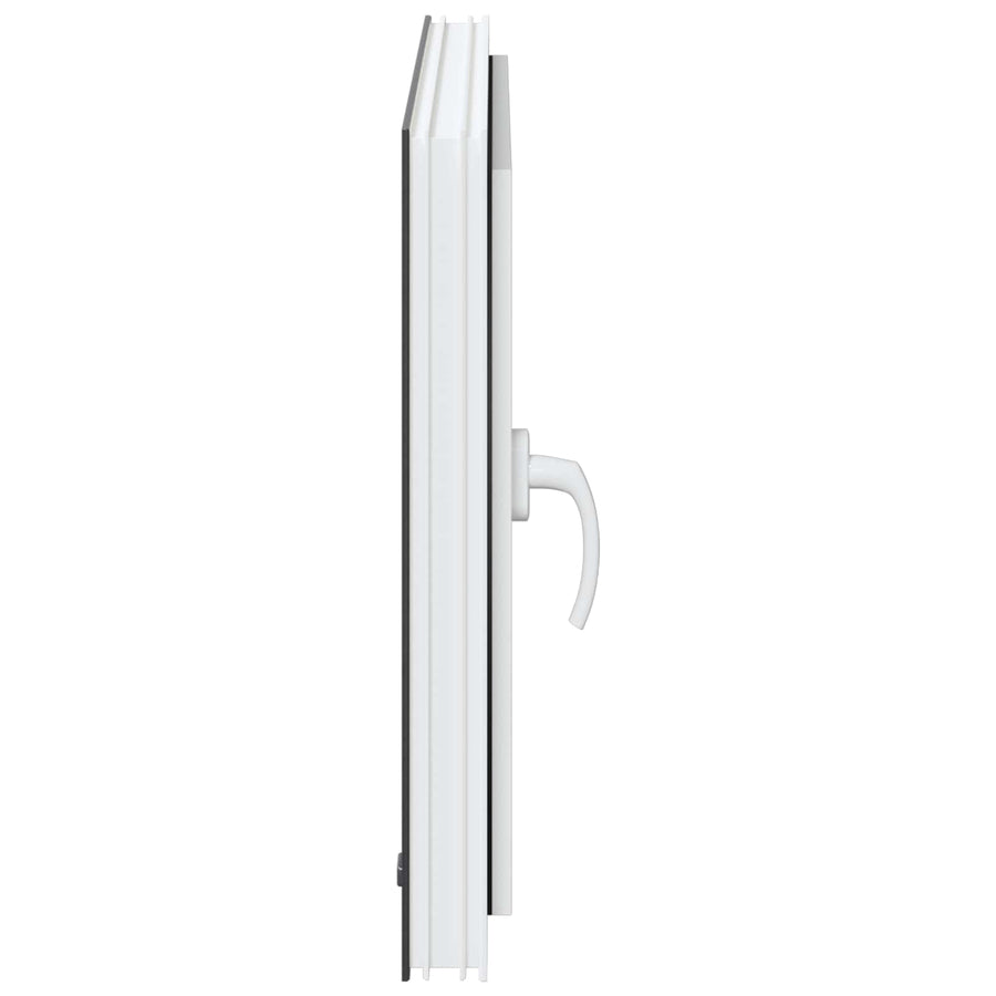 Kelderraam RISOR Antraciet 80 x 50 cm PVC en glas