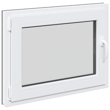 Kelderraam RISOR Antraciet 80 x 60 cm PVC en glas