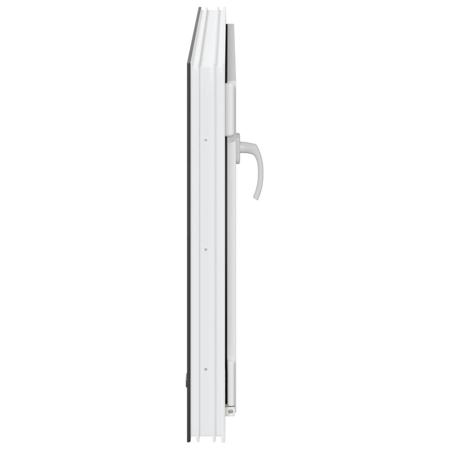Kelderraam RISOR Antraciet 90 x 50 cm PVC en glas