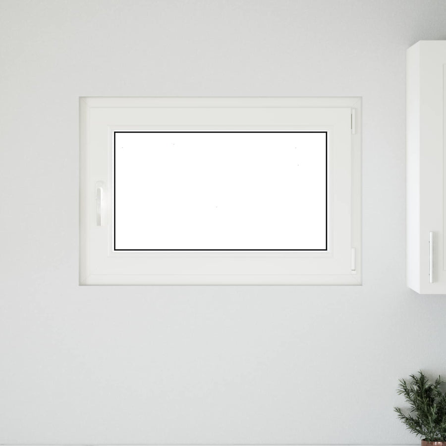 Kelderraam RISOR Antraciet 90 x 50 cm PVC en glas