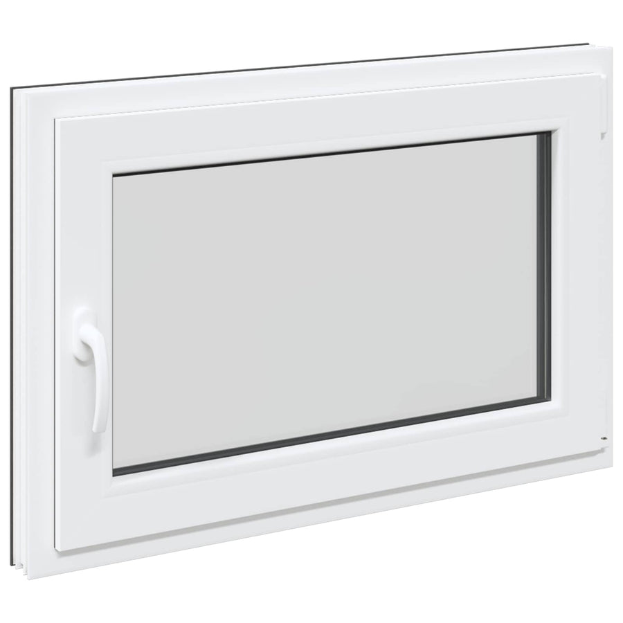 Kelderraam RISOR Antraciet 90 x 50 cm PVC en glas