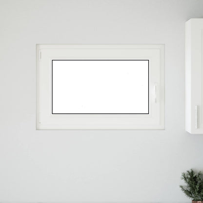 Kelderraam RISOR Antraciet 90 x 60 cm PVC en glas