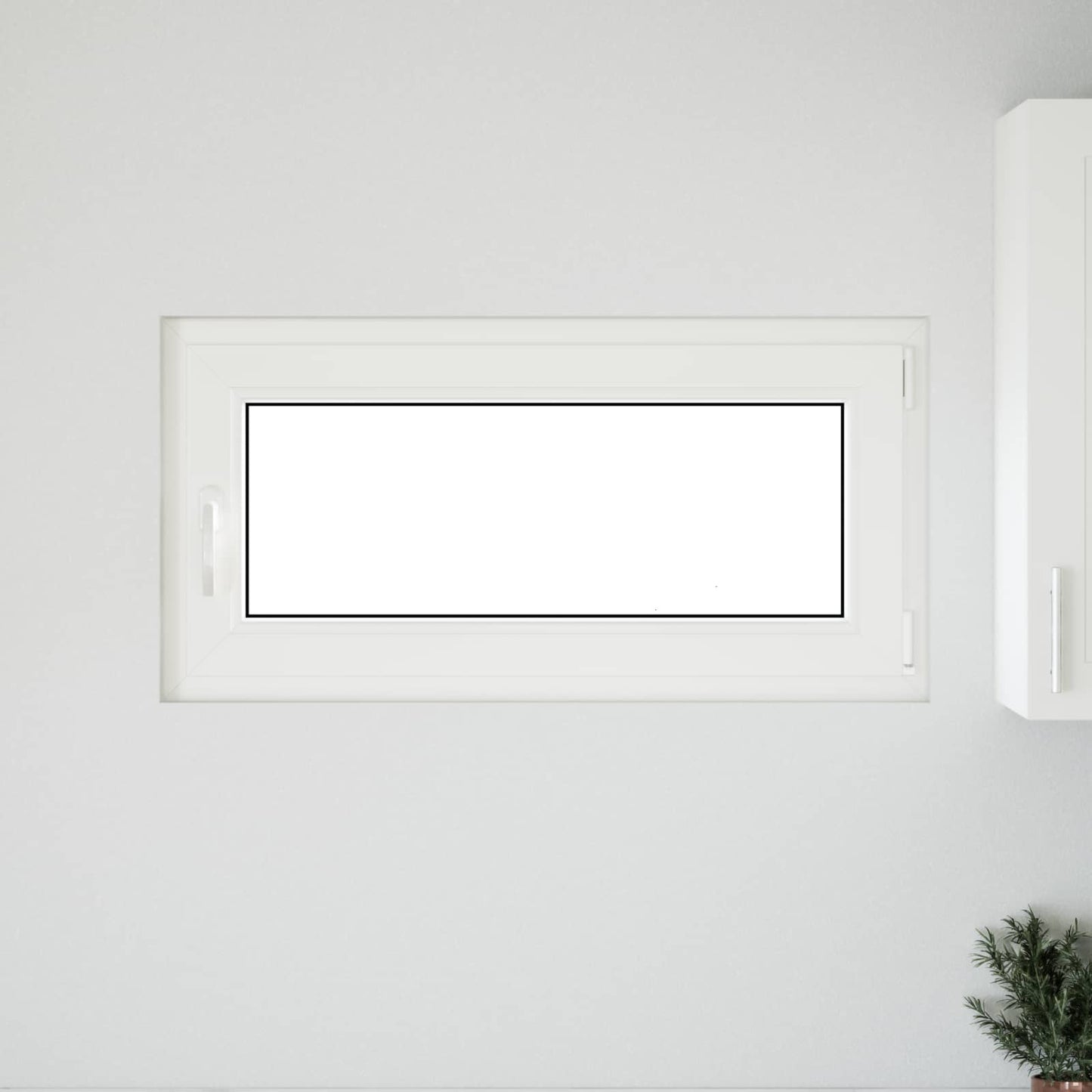 Kelderraam RISOR Antraciet 100 x 50 cm PVC en glas