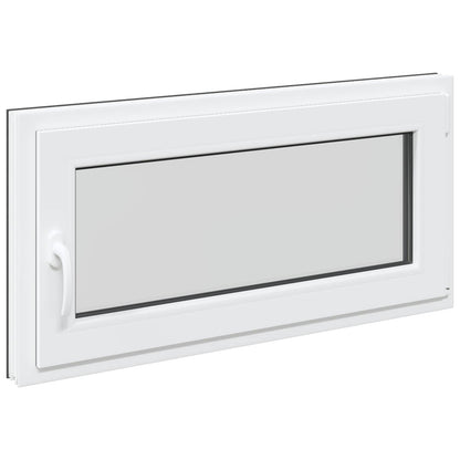 Kelderraam RISOR Antraciet 100 x 50 cm PVC en glas
