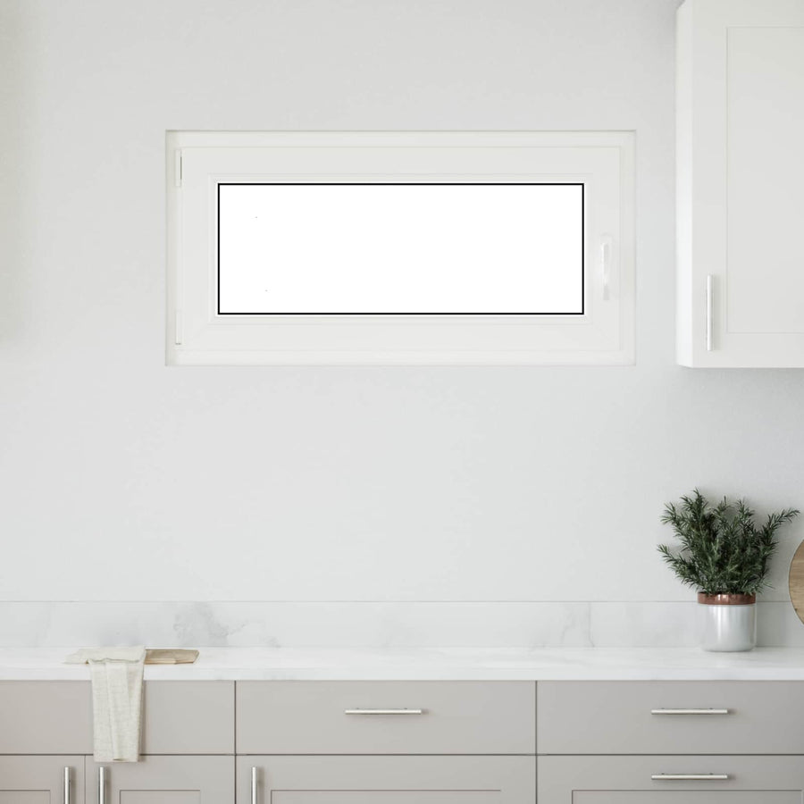 Kelderraam RISOR Antraciet 100 x 50 cm PVC en glas