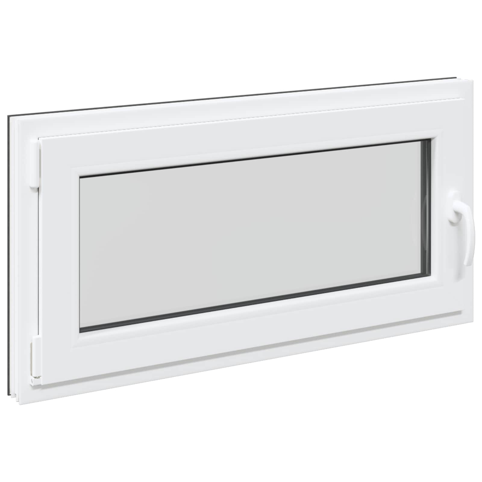 Kelderraam RISOR Antraciet 100 x 50 cm PVC en glas