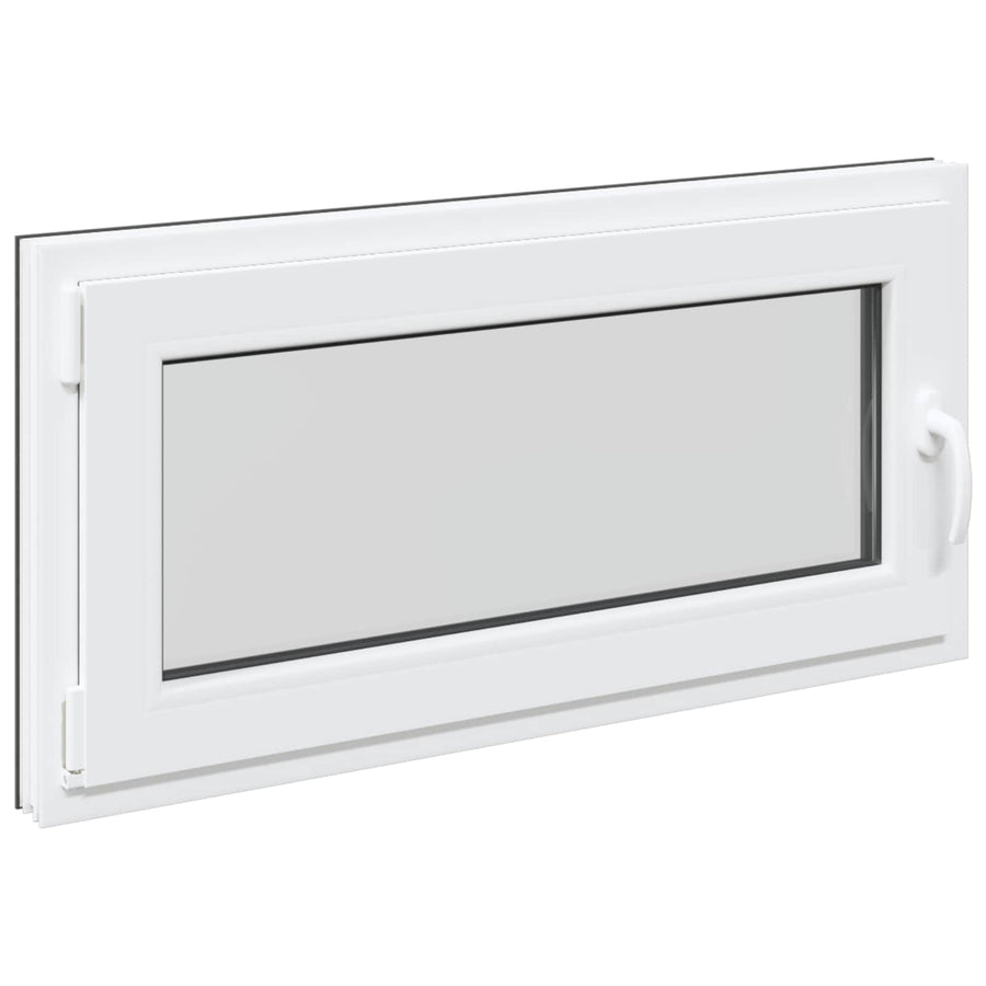 Kelderraam RISOR Antraciet 100 x 50 cm PVC en glas