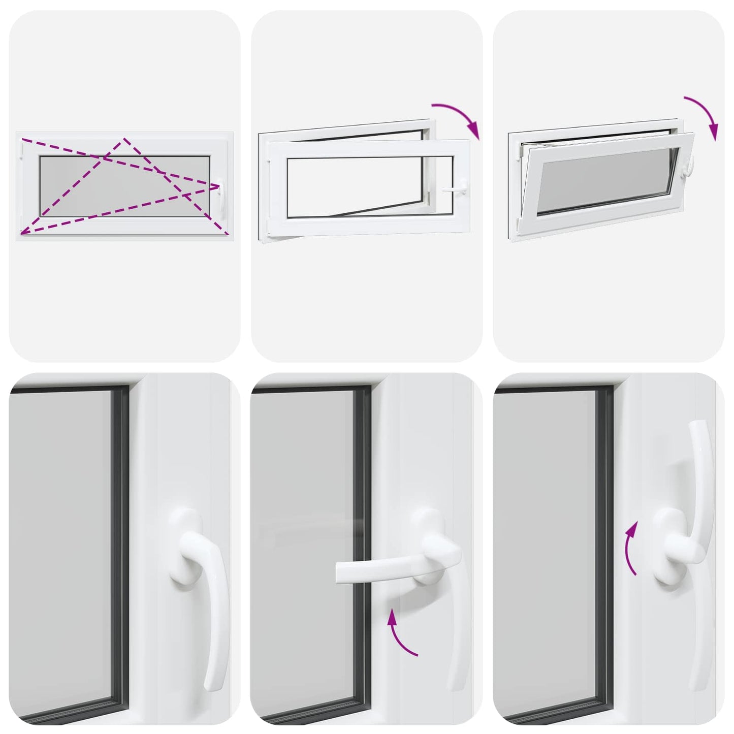 Kelderraam RISOR Antraciet 100 x 50 cm PVC en glas