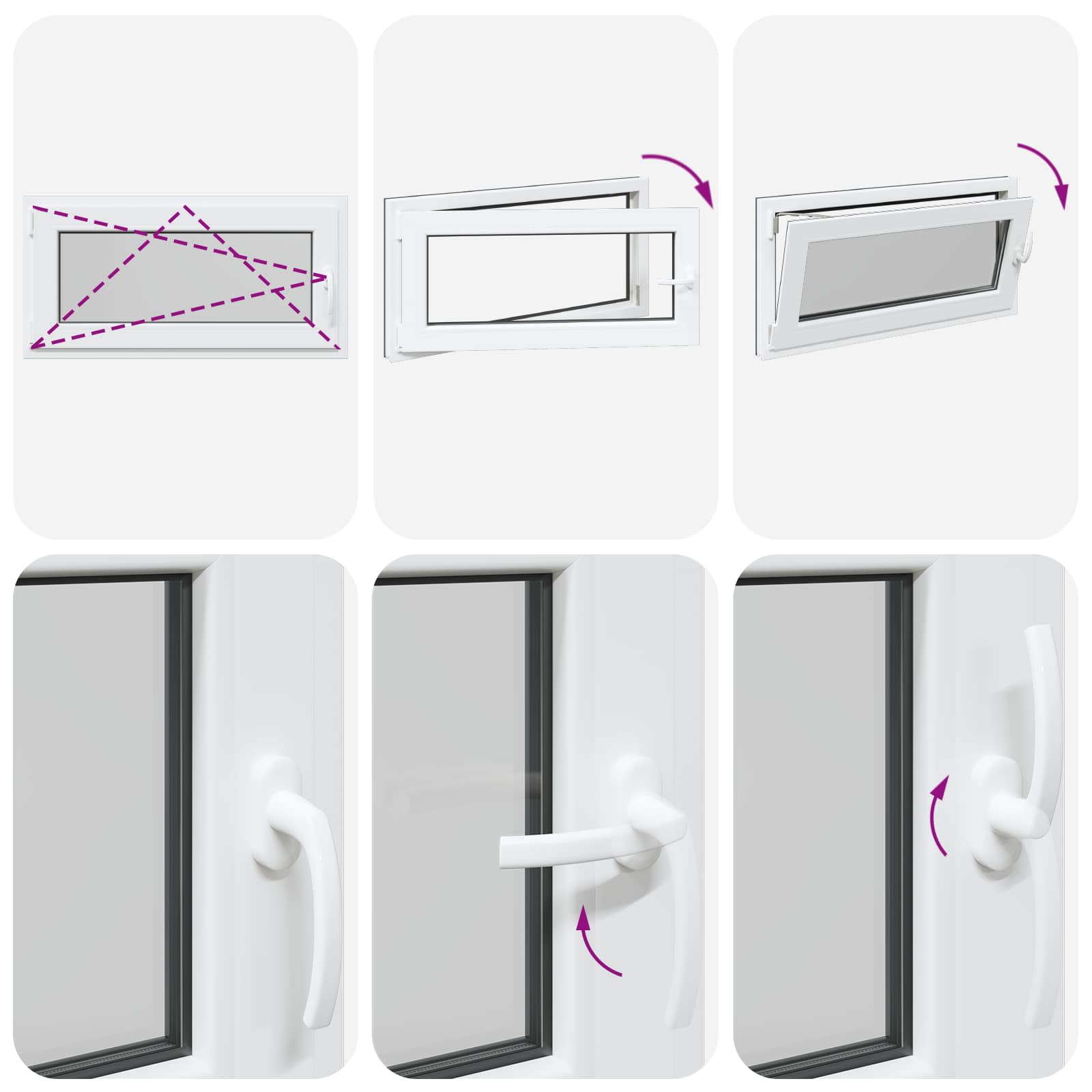 Kelderraam RISOR Antraciet 100 x 50 cm PVC en glas