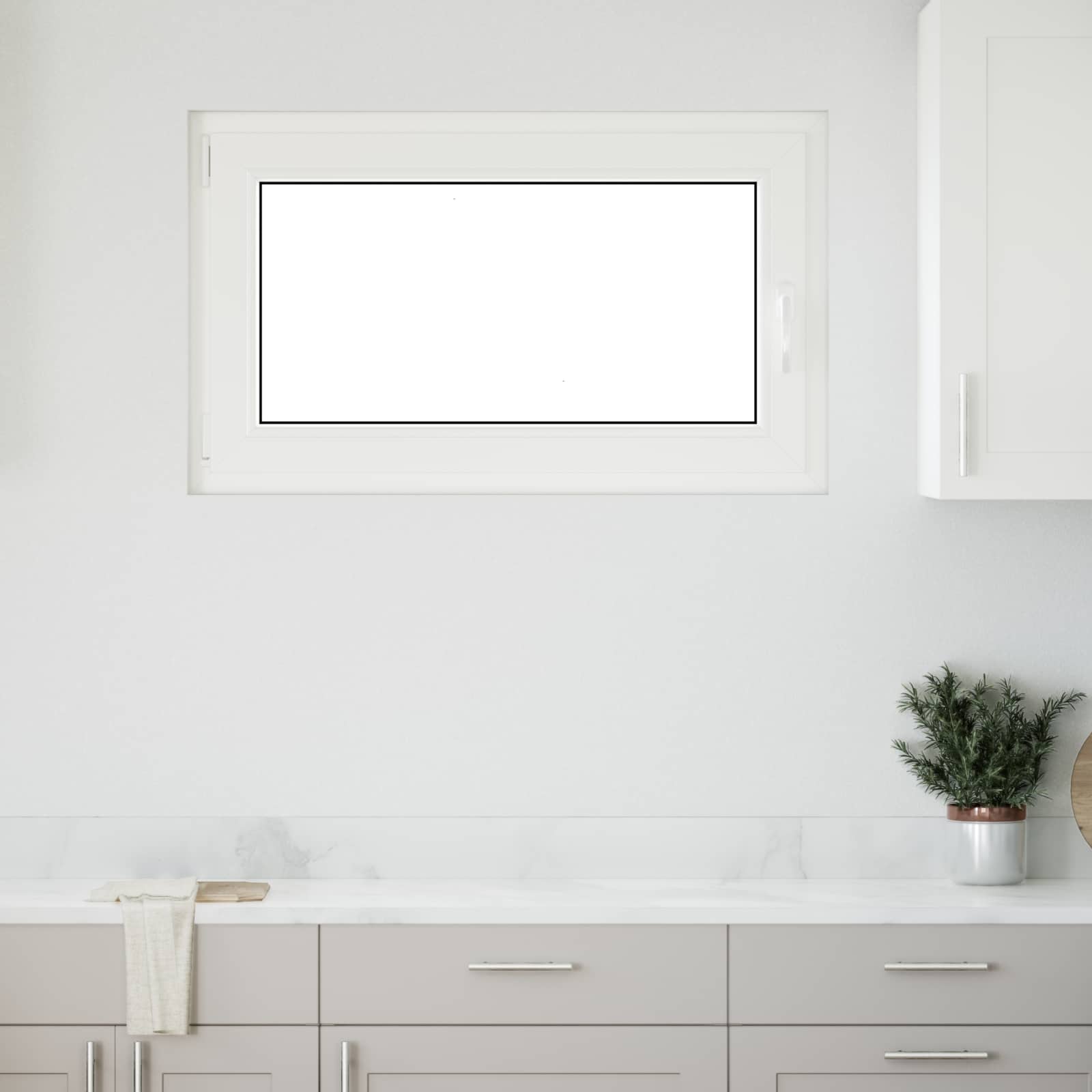 Kelderraam RISOR Antraciet 100 x 60 cm PVC en glas