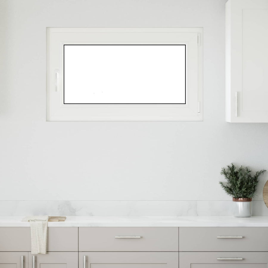 Kelderraam RISOR Antraciet 100 x 70 cm PVC en glas