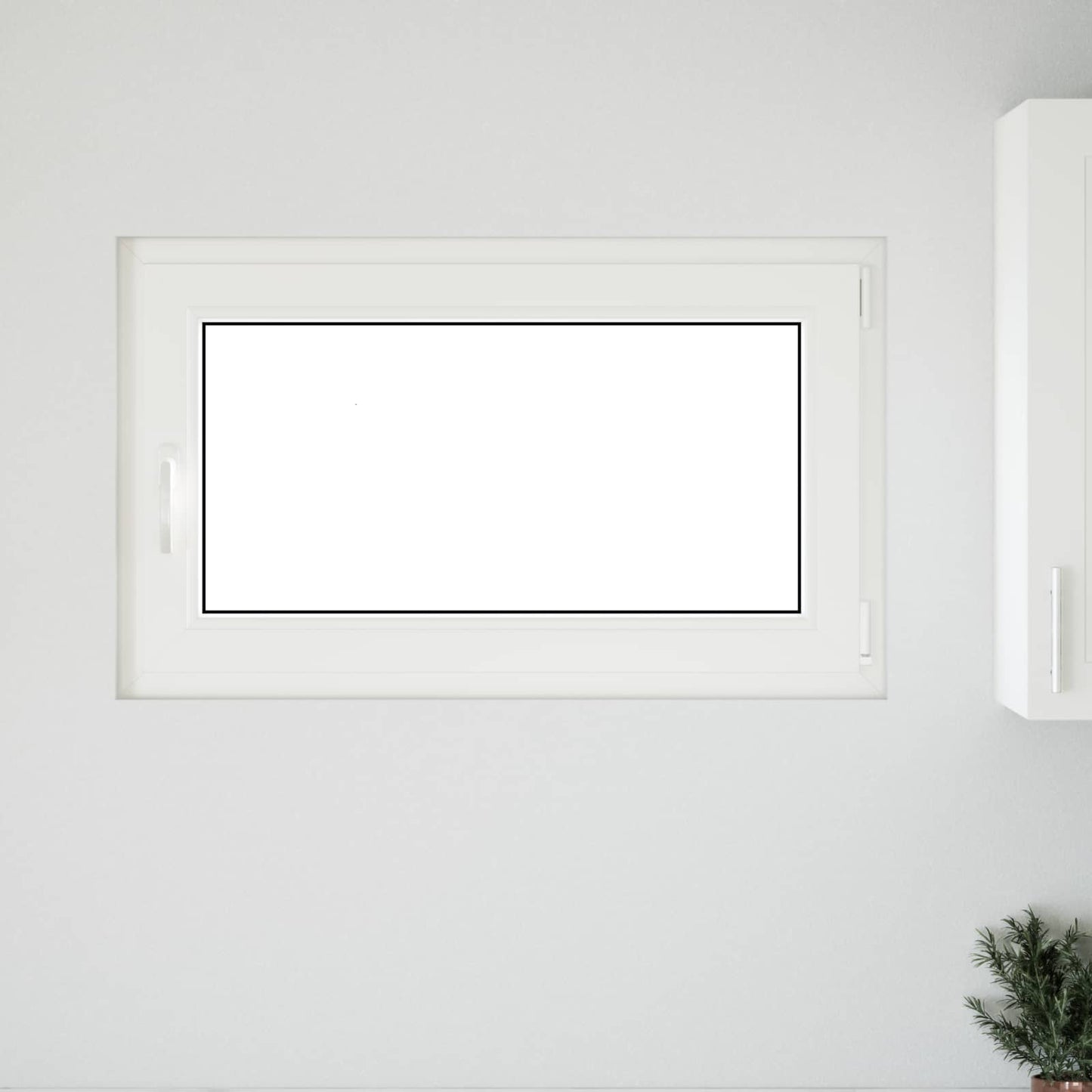 Kelderraam RISOR Antraciet 100 x 70 cm PVC en glas