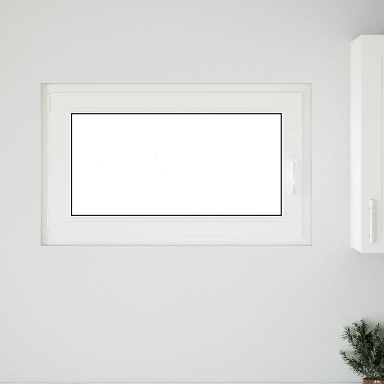 Kelderraam RISOR Antraciet 100 x 70 cm PVC en glas