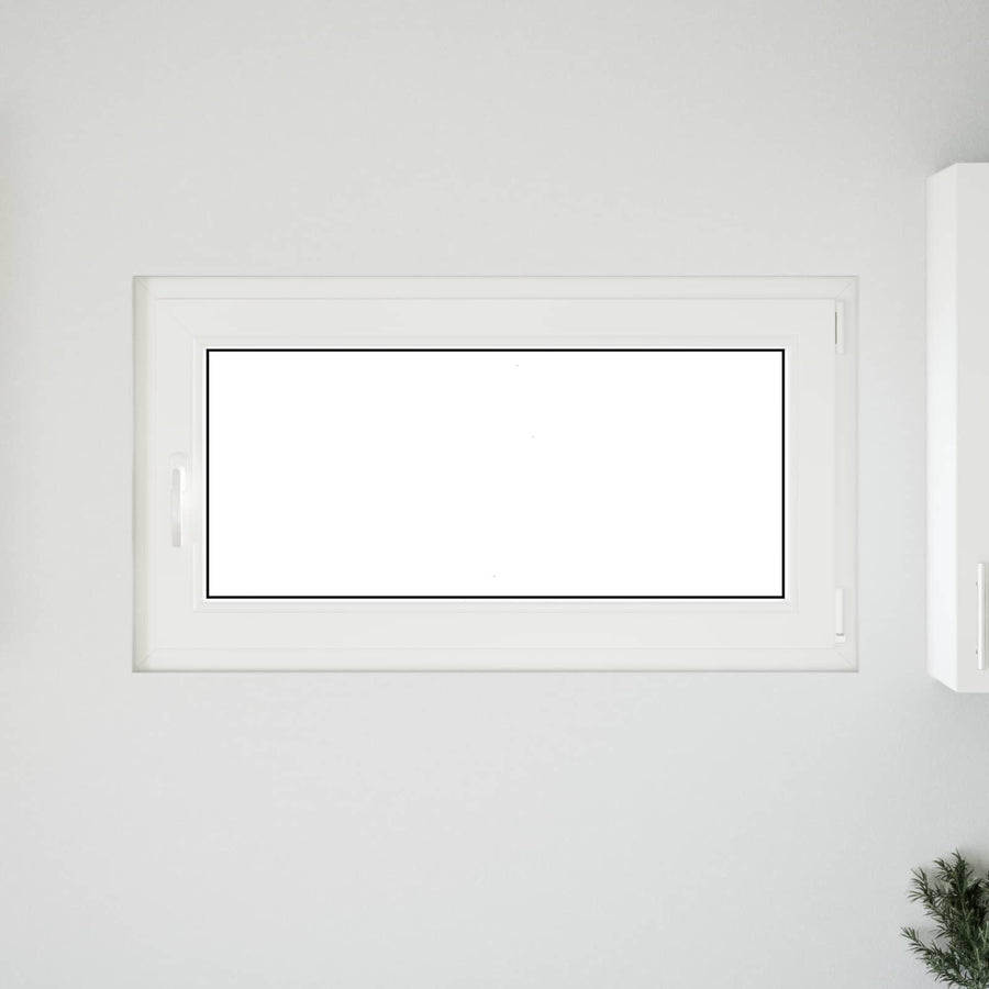 Kelderraam RISOR Antraciet 110 x 50 cm PVC en glas