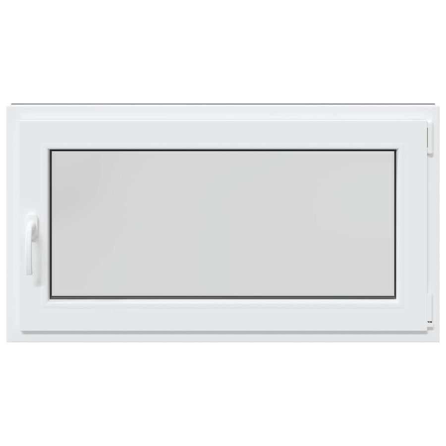 Kelderraam RISOR Antraciet 110 x 50 cm PVC en glas