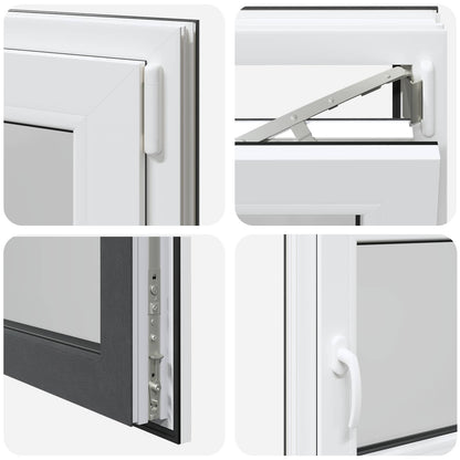 Kelderraam RISOR Antraciet 120 x 60 cm PVC en glas