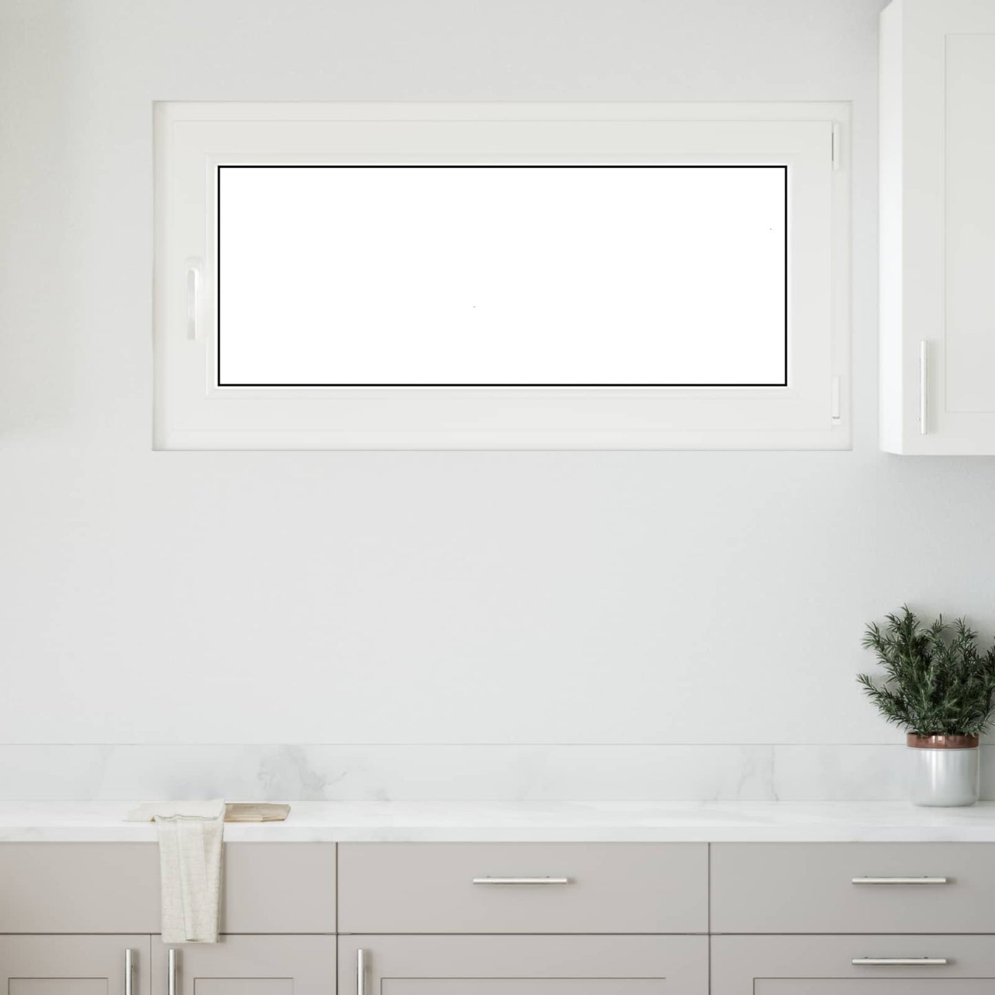 Kelderraam RISOR Antraciet 120 x 60 cm PVC en glas