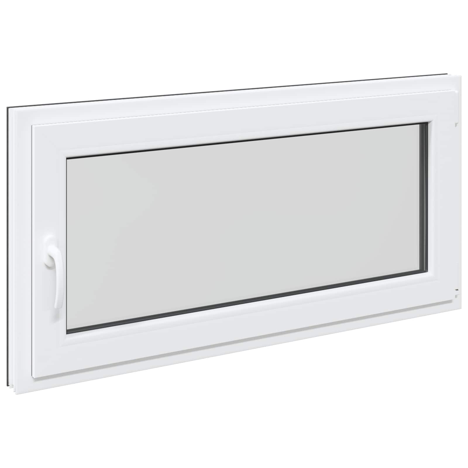 Kelderraam RISOR Antraciet 120 x 60 cm PVC en glas