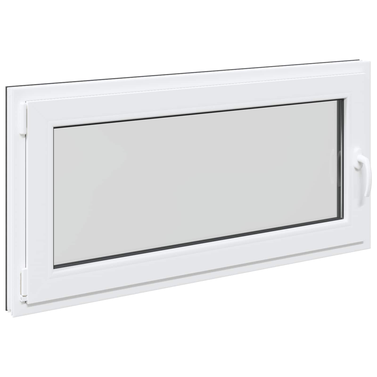 Kelderraam RISOR Antraciet 120 x 60 cm PVC en glas