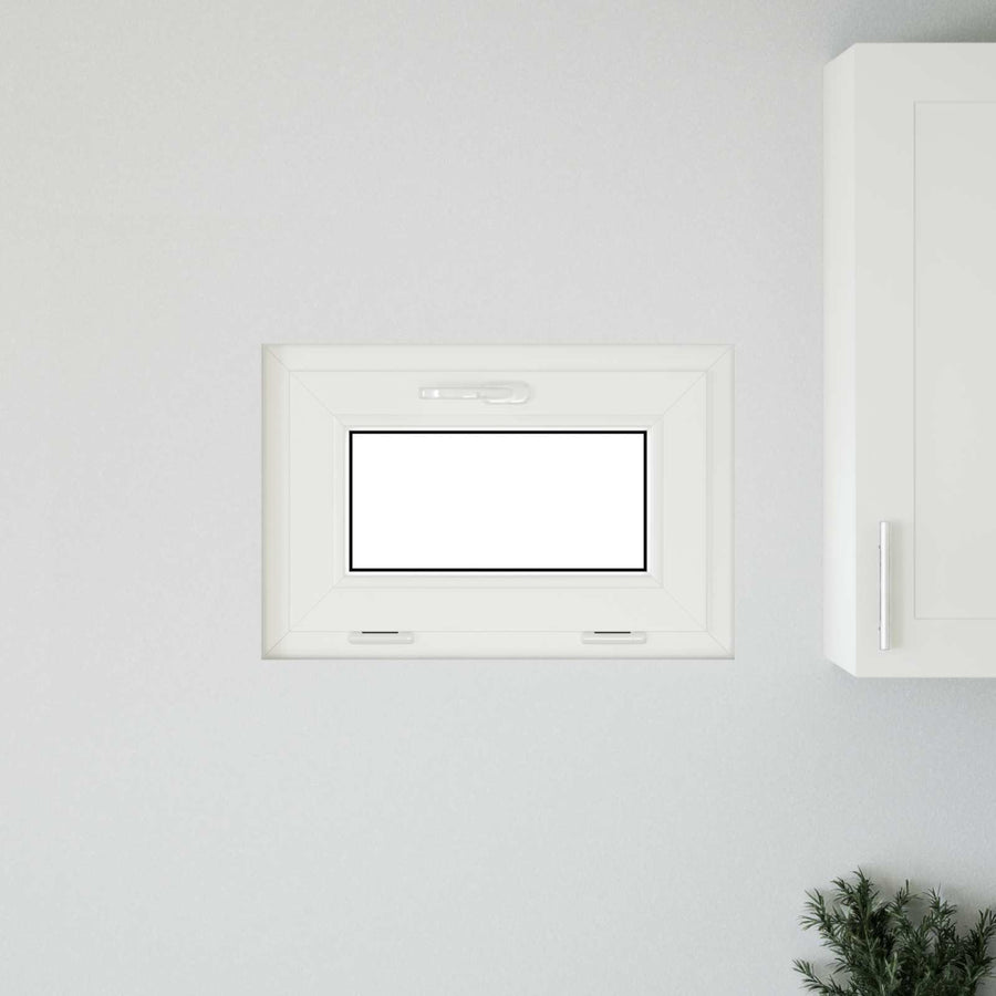 Kelderraam RISOR 60 x 40 cm PVC en glas Antracietkleurig
