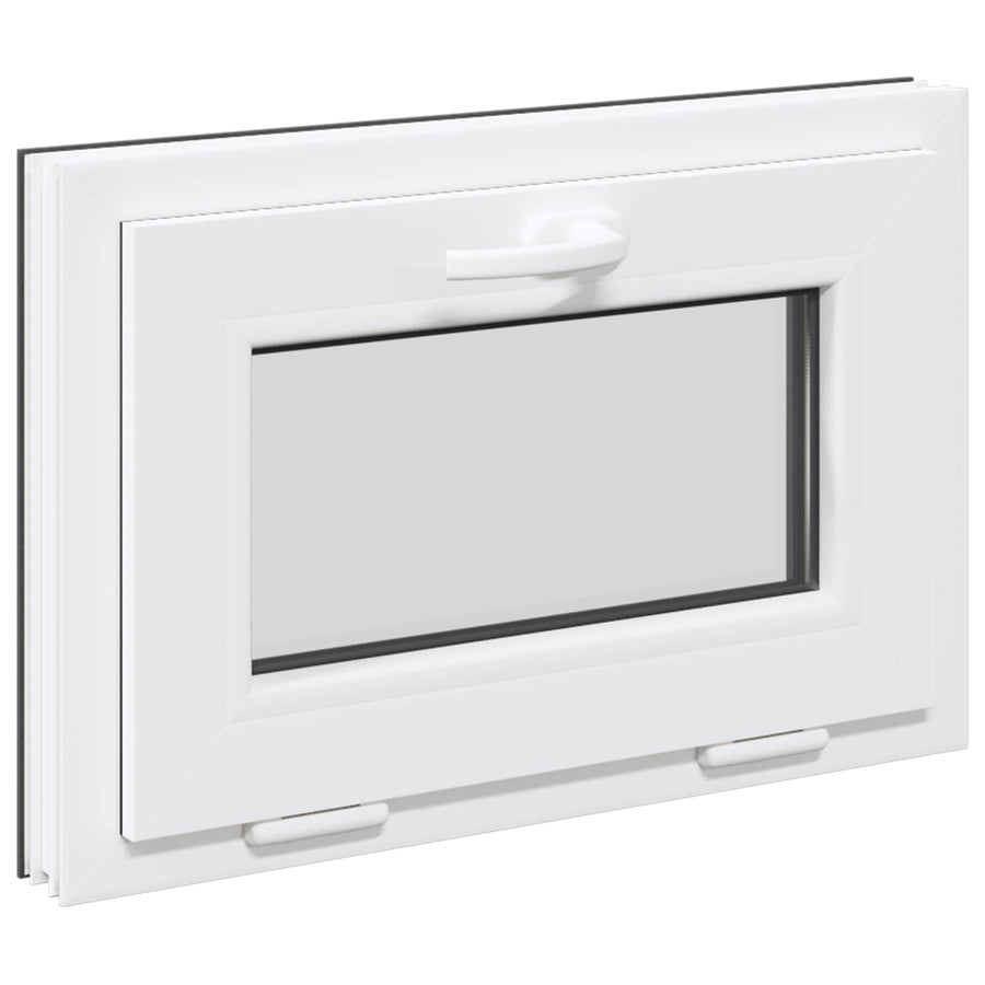 Kelderraam RISOR 60 x 40 cm PVC en glas Antracietkleurig